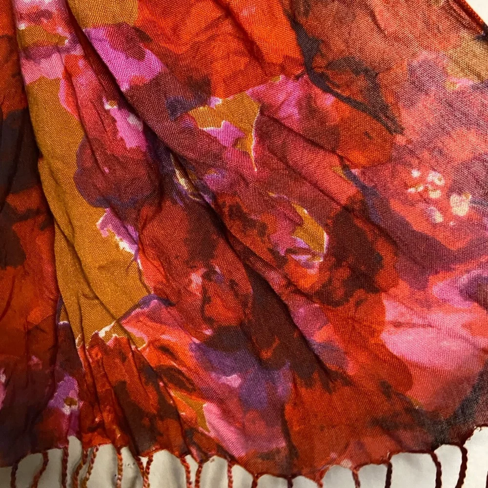 Beautiful Fall accessory.Coldwater Creek  scarf with earthy tones. 60”